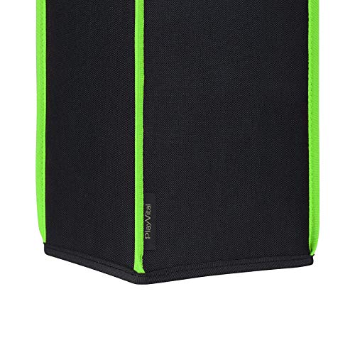 PlayVital Black Nylon Dust Cover for Xbox Series X Console, Soft Neat Lining Dust Guard, Anti Scratch Waterproof Cover Sleeve for Xbox Series X Console - Neon Green Trim - color: Neon Green Trim