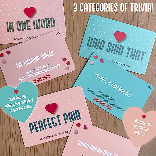 ROM Com Team Trivia Game by University Games, Perfect for Date Nights Girls Nights and Party Game Night, for Ages 12 and Up and 4 or More Players