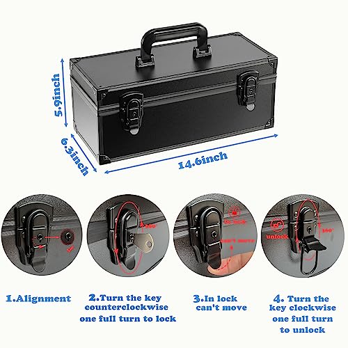 Azamou Toploaders Storage Box for 3" x 4" 35pt Rigid Cards, Trading & Sports Cards, Graded & Rating Cards, with 3 DIY Sponge Partitions (Holds 300+ Toploaders (N300-Black)