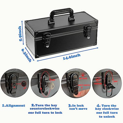 Azamou Toploaders Storage Box for 3" x 4" 35pt Rigid Cards, Trading & Sports Cards, Graded & Rating Cards, with 3 DIY Sponge Partitions (Holds 300+ Toploaders (N300-Black)