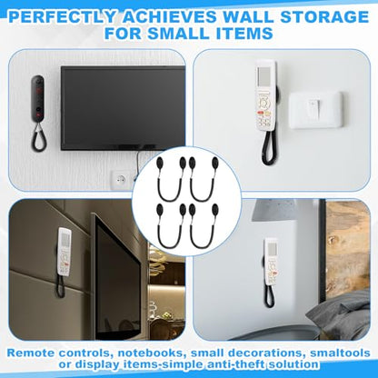 8 Pack 43 Inch Magnetic Remotes Control Holder with Spring Ropes Retractable Cord Remote Holder Wall Mount Anti-Loss Remote Control Leash Wall Mount for Projector TV Fan Couch, Bedside Table - size: 43 Inch
