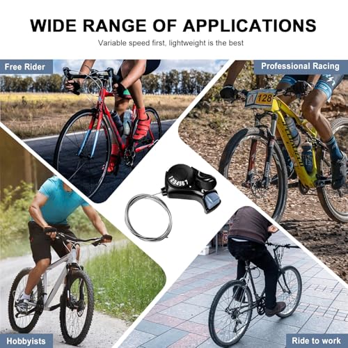 Bike Shifter SL-TX30-7R, 7 Speed Bike Right Thumb Shift Lever for Mountain City Road Folding Bicycle | Bike shifter. Durable, ergonomic design. Compatible with mountain, road, folding bikes. Easy install. - size: SL-TX30-7R