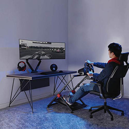 NanoRS RS155 Foldable Gaming Steering Wheel Stand Steel Frame Support Game Driving Bracket up to 20kg
