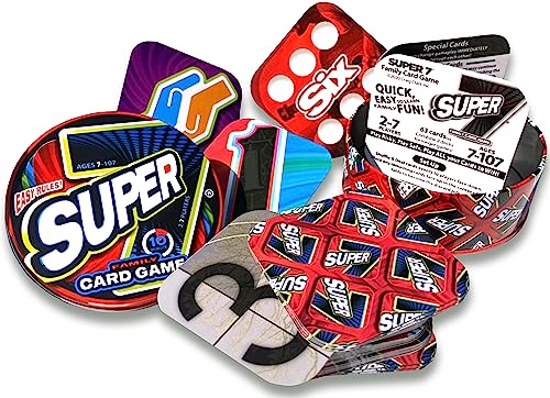 Super 7 Family Card Game Collectible Tin – for Kids and Adults, Family Game Night, Fast Games, Easy to Learn, 2-7 Players, Ages 7 to 107!