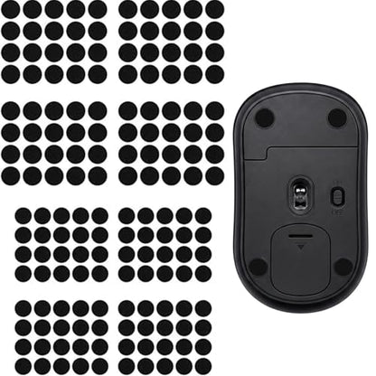 160 Pcs Mouse Slider Pads Replacement, PTFE Glide Dots 6mm and 7mm Universal Mouse Skates for Gaming Mouse and Office Mice, Smooth Glide Upgrade Compatible with Cloth or Hard Mousepads (Black) - size: Dia 6mm/7mm Black