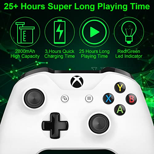 Rapthor 2-Pack 2800mAh Rechargeable Controller Battery Pack for Xbox