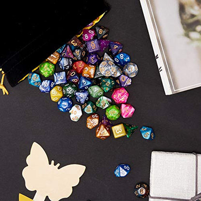 DND Dice Set, 25 X 7 Polyhedral Dice (175 Pieces) with Storage Pouch | Dungeons and Dragons D&D RPG MTG Table Game D4 D6 D8 D10 D% D12 D20 - color: 25sets-175pcs