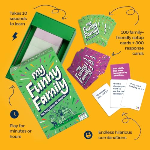 My Funny Family | Easy to Learn + Family Friendly Card Game | Ages 10+