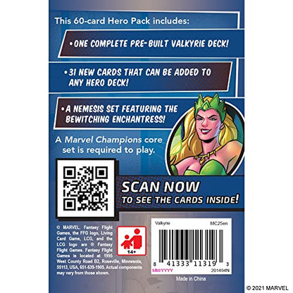 Marvel Champions The Card Game Valkyrie HERO PACK - Superhero Strategy Game, Cooperative Game for Kids and Adults, Ages 14+, 1-4 Players, 45-90 Minute Playtime, Made by Fantasy Flight Games