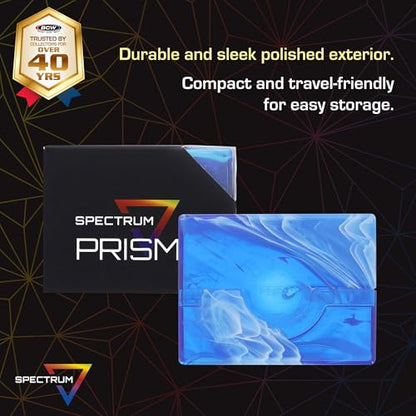 BCW Prism Deck Case - Apatite Blue | Holds 50 Double-Sleeved or 60 Single-Sleeved Cards | Secure Snap Closure | Compatible Collectible Card Bins | TCG Storage Box - color: Apatite Blue