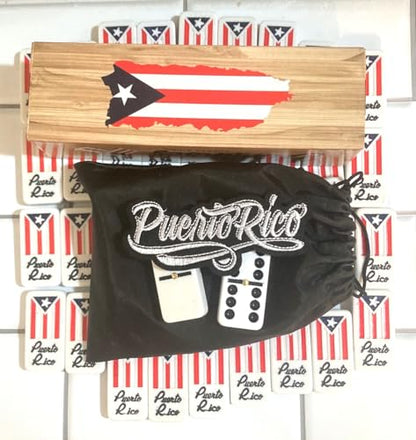 Puerto Rico Dominoes Set Adults Large No Box Comes Travel Domino Bag Set Puerto Rican Flag Dominos Doubles Six Boricua Accessories