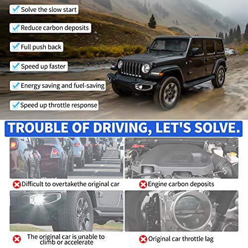Throttle Response Controller, 9 Drive 9-Mode Smart Electronic Racing Pedal Accelerator for Dodge RAM 1500 New Body Style Wrangler JL Gladiator JT NISSAN Titan Trucks Chevrolet(809)