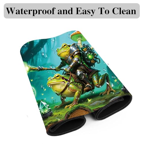 for MTG Playmat, for TCG Play Mat, 24 x 14 inches, Magic Game Card Mat Commander Playmat,Trading Card Inked Game Mat,Battle Game Rubber Non-Slip Mat - Frog - color: Frog
