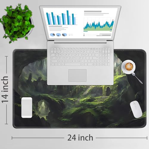 for MTG Game Playmat - 24 x 14 inches with Dices and Storage Bags, Non-Slip Base for TCG and Board Game Card Mats, Trading Card Games Mat, Ancient Ruins City Pattern Collectible Card Playmats - color: Jv-playmat-p7-1-g182