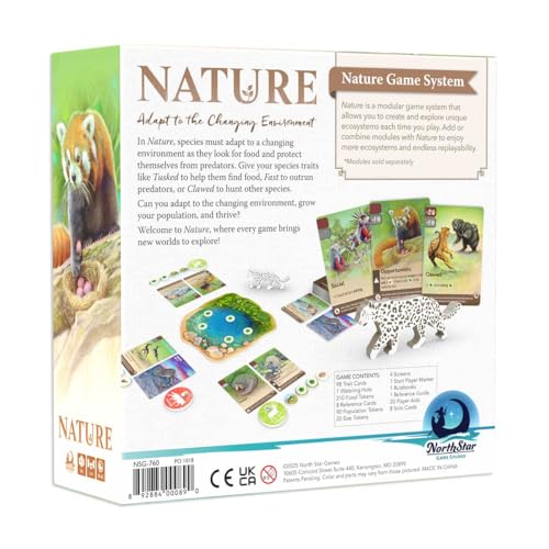 Nature Board Game | Adapt and Evolve Species to Survive in a Shared Ecosystem | Wildlife Strategy Game for Adults, Teens and Families | 1-4 Players, Solo Mode, Age 10+