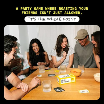 I Hate My Friends | Hilarious Roast Party Game for Adults | Ages 17+ | 100 Setup Cards, 300 Response Cards, 1 Marker, 3+ Players, Funny Friend Game, Gifts for Friends, Game Night, Group Game