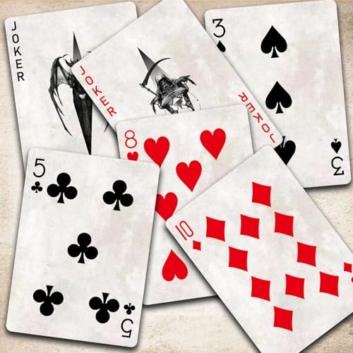 Genesis Series Playing Cards, Vintage-Style Premium Poker Cards, Dual-Sided Anti-Slip Finish Deck of Cards, Durable and Flex-Resistant, Family Gatherings, Party Entertainment, Collecting.(Blue)