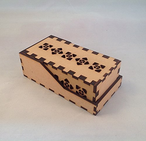 Mini Dice Tower v1 Dark Blue Acrylic Window Laser Cut MDF Unique Fast Shipping