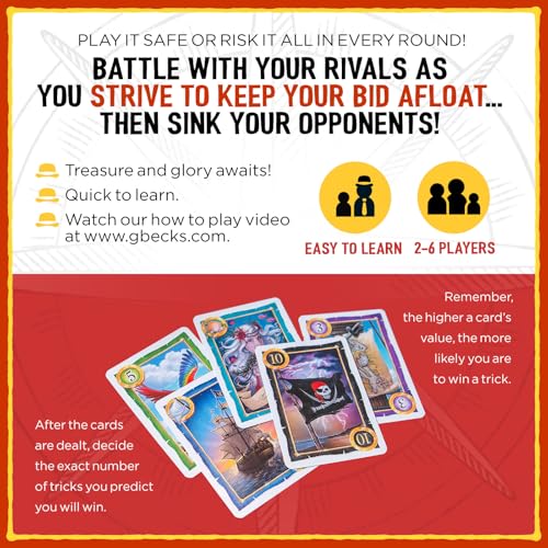 Grandpa Beck's Games Skull King Trick-Taking Card Game | Predict every trick, battle pirates and mermaids, and prove you're the greatest captain on game night. - style: Base Game