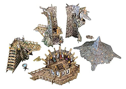 Battle Systems – Modular Fantasy Scenery – Perfect for Roleplaying and Wargames - Multi Level Tabletop Terrain for 28mm Miniatures – Colour Printed Model Diorama – DnD Warhammer (Wizards Tower) - style: Wizards Tower