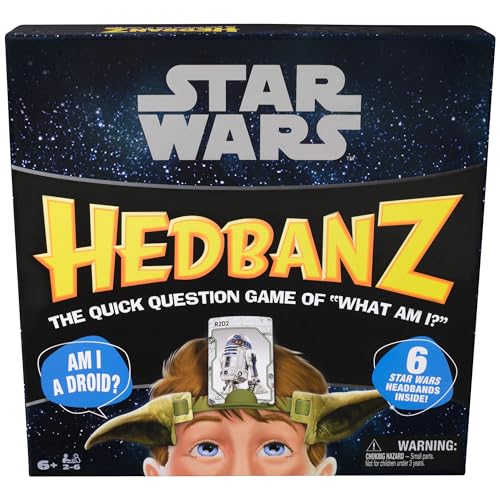 Spin Master Games, Star Wars Hedbanz, Hilarious Picture Guessing Board Game Featuring Classic & Modern Characters, Star Wars Trivia, for Family & Kids, 2-6 Players, for Ages 6 & Up - style: Star Wars Hedbanz