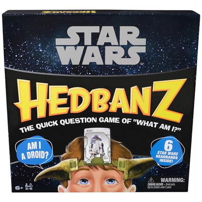 Spin Master Games, Star Wars Hedbanz, Hilarious Picture Guessing Board Game Featuring Classic & Modern Characters, Star Wars Trivia, for Family & Kids, 2-6 Players, for Ages 6 & Up - style: Star Wars Hedbanz