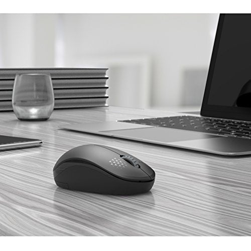 seenda Wireless Mouse for Laptop, 2.4G Noiseless Mouse with USB Receiver - Optical Tracking Portable Computer Mice for Chromebook, PC, Tablet, Windows System, 24 Months Battery Life - Black - color: Black