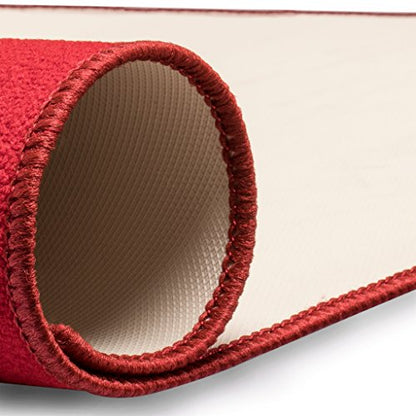 Yellow Mountain Imports Multi-Purpose Table Cover for Mahjong, Poker, Card Games, Board Games, Tile Games, and Dominoes - Vibrant Red, 31.1 Inches - color: Red