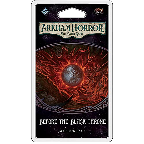 Arkham Horror The Card Game Before the Black Throne MYTHOS PACK - Confront Ultimate Foe Across Cosmic Realms! Cooperative LCG, Ages 14+, 1-4 Players, 1-2 Hour Playtime, Made by Fantasy Flight Games - style: Before the Black Throne