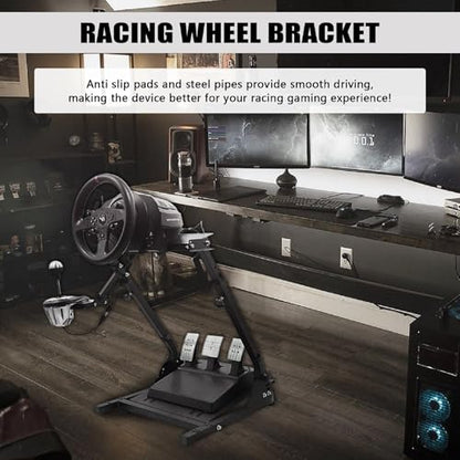 Hopky Racing Wheel Stand Adjustable & Foldable Steering Wheel for Gaming Steering Wheel Stand, for Logitech G920 G29 G25,G27, Pedals & Wheel Not Included