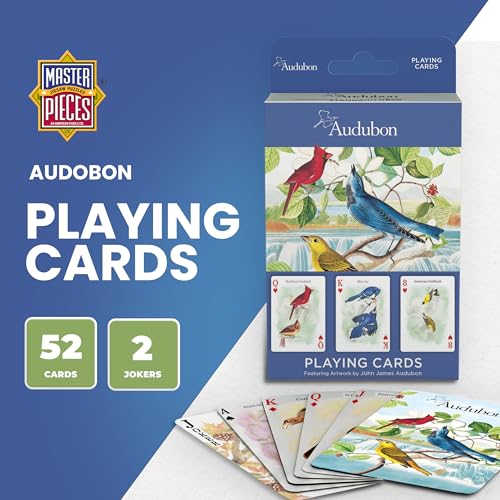 MasterPieces Officially Licensed Audubon Playing Cards - 54 Card Deck for Adults - style: Audubon