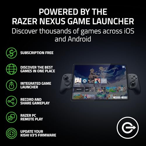 Razer Kishi V3 Pro XL Gaming Controller, iPad & Android Tablets (13") USB-C | Full Sized TMR Thumbsticks, Dual Back Buttons, Wired & Remote Play for PC, HD Haptics, USB-C Gamepad Connection - style: Kishi V3 Pro XL