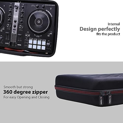 LTGEM DJ Controller Case for Hercules DJControl Inpulse 300 MK2 - Hard Storage Travel Protective Carrying Bag - size: Hercules Inpulse 300 MK2