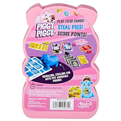 Hasbro Gaming Piggy Piggy Card Game | Family Games for Kids, Teens, and Adults | 2 to 6 Players I 20 Mins. Average | Quick-Playing Travel Games | Fun Summer Activities | Vacation Essentials | Ages 7+