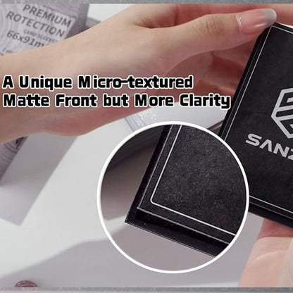 SANZIE Penny Card Sleeves Matte Card Sleeve Deck Card Protector Sleeves Trading Card Sleeve Fit for MTG, TCG, PTCG and Trading Cards 68 Count (Black) - color: Matt Black