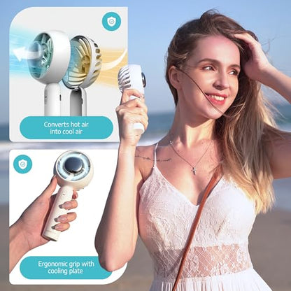 Formano Cold Air Portable Cooling AC Handheld Fans – The GENUINE Rechargeable Portable Ice Cooling Refrigerating Pad Handheld Cooling Fan That Blows Cold Air