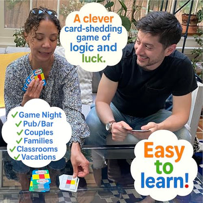 Niche Nation Games Overlap - Award-Winning Deceptively Simple Strategy Card Game for Adults and Families - 2 Player Game or Up to 8 Players - Easy to Learn Mensa Recommended Brain Game