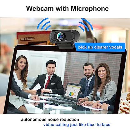 1080P Webcam with Microphone,Web Camera for Desktop Computer Laptop | Wide Angle Webcam With Tripod/Privacy Cover,110°FOV,Plug and Play USB Camera for PC Laptop Mac Zoom Conference Game Streaming - color: 1080P webcam