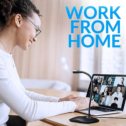KLIM Talk USB Desk Microphone for Computer - New - Compatible with Any PC Laptop Mac - Professional Desktop Mic with Stand - Recording Gaming Streaming YouTube Podcast Mics | Wide Compatibility, Plug and Play, Professional High Definition Audio, Easy and