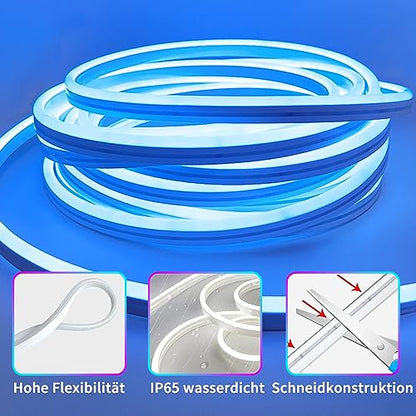 segrass 132Ft Neon Rope Lights,Flexible Led Rope Light Control with App/Remote,Multiple Mode Rope Lights,IP65 Outdoor RGB Led Neon Lights Waterproof,Music Sync Gaming Led Neon Light Strip for Bedroom