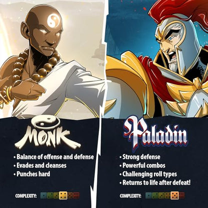 Dice Throne Box Game - Strategic Dice & Card Battler (Monk v Paladin) - style: Monk v Paladin
