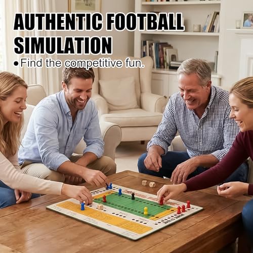 Football Dice Challenge – Premium Wooden Board Game with Scoring Tray for Competitive Family Play and Gifting