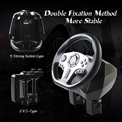 PXN V9 PC Game Racing Wheels,270°/900°Steering Wheel Gaming for PC With Pedals and Shifter,Driving Wheel for PS4 Xbox One, Xbox Series S/X, PS3,Switch