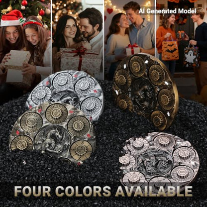 Spinner DND Dice,Metal D&D Dice Set with Gift Box for Role Playing Games | Ideal Present For Gamers DM,Solid Metal Material, Heavy Hand Feel, Wear-Resistant And Long Service Life,Ancient Bronze - color: Ancient Bronze