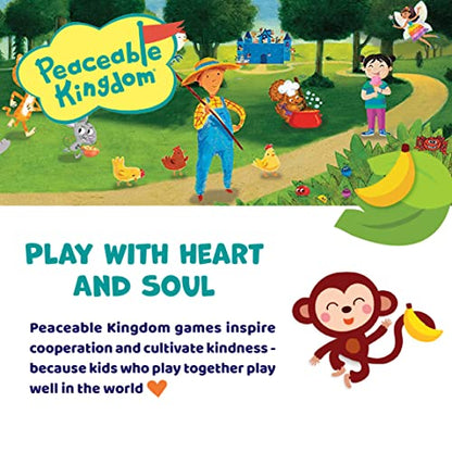 Peaceable Kingdom Monkey Around First Game for Toddlers Interactive play with Parent Ages 2+ | Active first game for toddlers—wiggle, hug and hop through 40 movement cards with a grown-up. Cooperative play, ages 2+ - style: Classic