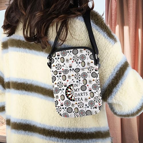 MNIGIU Funny Dart Gift For Dart Player In My Darts Era Crossbody Bag Dartboard Paint Shoulder Bag Dart Game Queen Gift - color: In My Darts Era