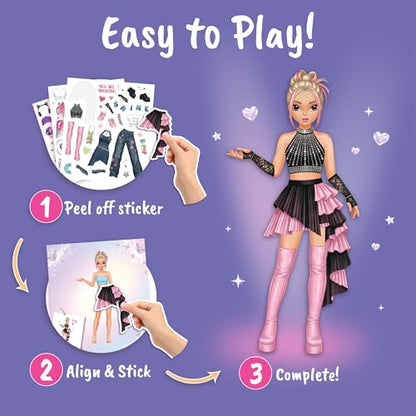 Kpop Star and I Love Fashion Designer Kit Reusable Sticker Book - color: Dress Up - K Pop Star