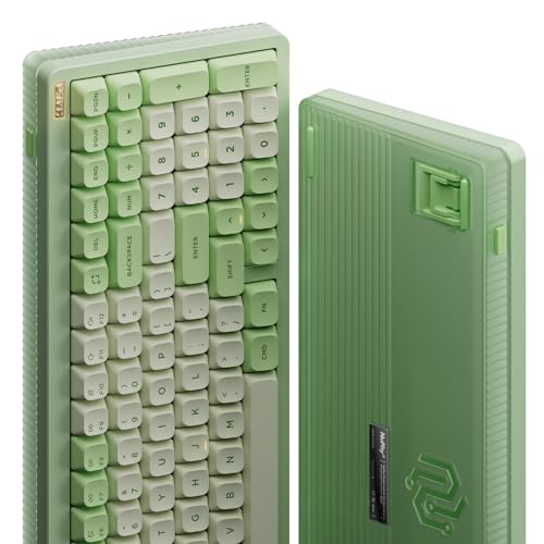 nuphy Halo96 V2 Wireless Mechanical Gaming Keyboard, Gasket Structure, 96% Hot Swappable, 99 Keys RGB Backlit, Bluetooth/USB-C/2.4GHz, Raspberry Switches (46gf), Green - color: Green, size: Raspberry (46gf)