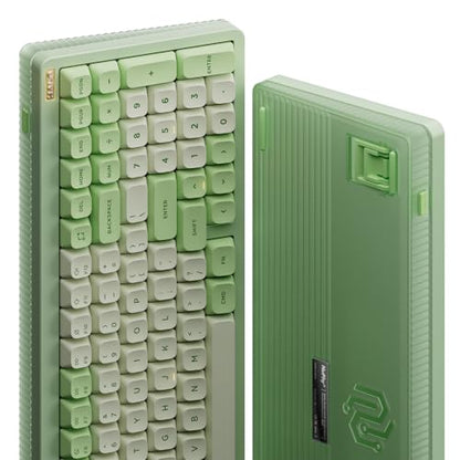nuphy Halo96 V2 Wireless Mechanical Gaming Keyboard, Gasket Structure, 96% Hot Swappable, 99 Keys RGB Backlit, Bluetooth/USB-C/2.4GHz, Raspberry Switches (46gf), Green - color: Green, size: Raspberry (46gf)