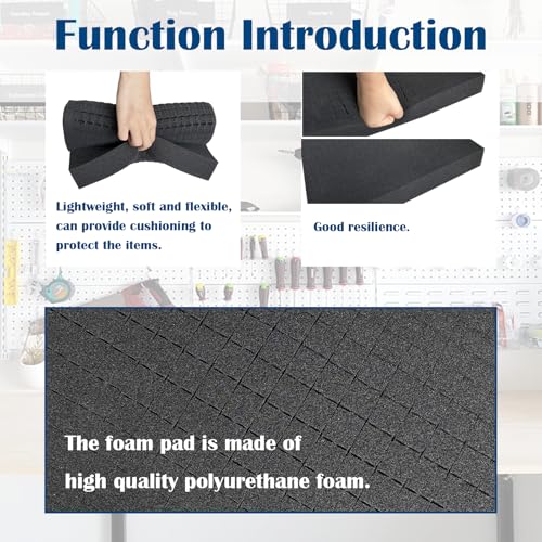 4 Pcs Pick and Pluck Foam 12 x 12 Inch, 2 Sizes Foam Inserts For Cases, Gun Case Polyurethane Foam Sheet for Toolbox, Storage Drawer,Game Box, Crafts (2Pack 12"x12"x2", 2Pack 12"x12"x0.4") - size: 2Pcs 12"x12"x2" & 2Pcs 12"x12"x0.4"